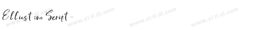 Elliestone Script字体转换 Elliestone Script字体转换